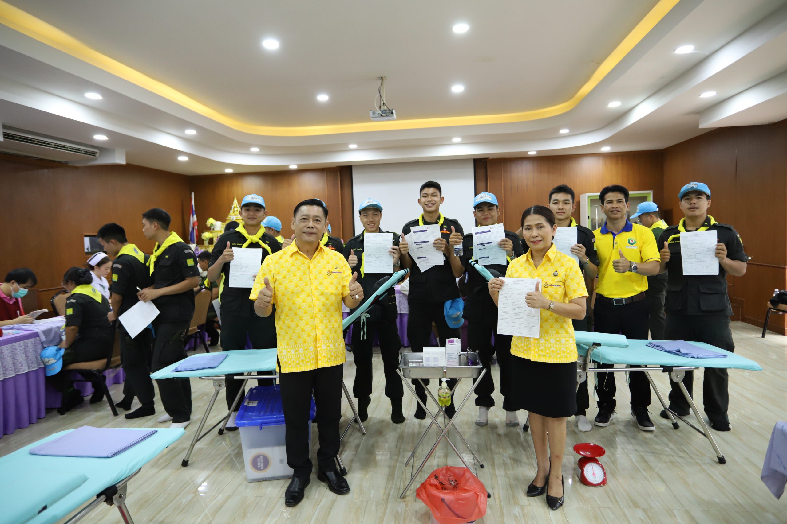 โรงเรียนสรรพวิทยาคมร่วมกับงานธนาคารเลือด กลุ่มงานเทคนิคการแพทย์และ พยาธิวิทยาคลินิก โรงพยาบาลแม่สอด รับบริจาคโลหิต